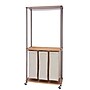 Household Essentials 3-Section Rolling Laundry Sorter with Lid, Steel, Ashwood (7051-1)~#|#~A946A72E-210A-4241-9B5E6054ECB8FA7F_sc7