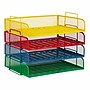 Mind Reader Metal Side Loading Stackable Letter Tray, Multicolored (DSTACK4-ASST)~#|#~A94A2521-9728-4183-B7EDBCBE3E9BEBBF_sc7