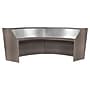 Regency Marque 124.5"W Curved Reception Desk Workstation, Driftwood Gray (77312GY)~#|#~A94C117C-86DE-471E-B603BEBD921DEE7C_sc7