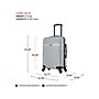 InUSA Resilience 23.65" Hardside Carry-On Suitcase, 4-Wheeled Spinner, Silver (IURES00S-SIL)~#|#~A9519E96-357E-49D7-8345030F406CDA2F_sc7