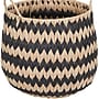 Household Essentials Woven Basket in Handwoven Cattail and Paper Fibers with Pattern, Natural/Black, 2/Set (HHML-6707)~#|#~A951C6E7-5F14-425A-8EBAE1F62E0D3C9E_sc7