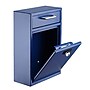 AdirOffice Steel Locking Wall Mounted Drop Box Interoffice Mailbox with Key and Combination Lock , Blue (631-04-BLU-KC-PKG)~#|#~A9533CC3-9BB5-401E-9BA90010FA929EF0_sc7