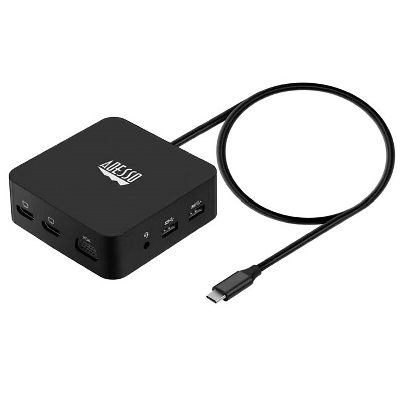 Adesso 11-in-1 USB-C Multiport Docking Station for TV/Monitor/Projector/Notebook, Plug and Play Compatible (AUH-4050) image 1