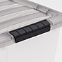 Iris 32 Quart Stack and Pull Latching Plastic Storage Bin, Clear (500207)~#|#~A9551BD3-27C0-47ED-8861AB3BDACE8ADD_sc7
