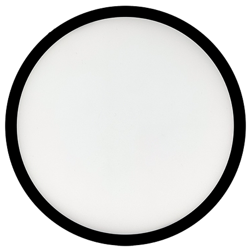 Bulbrite 9" Round 17-Watt 3000K LED Flush Mount Light, 1400 Lumens, Black (773609) image 1