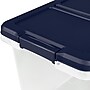 Home Logic 15 Qt. Latch Lid Storage Bins, Clear/White, 8/Pack (7101)~#|#~A95E27F4-5797-4E39-B2E5A18599EC104E_sc7