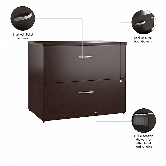 Bush Business Furniture Office in an Hour 2 Drawer Lateral File