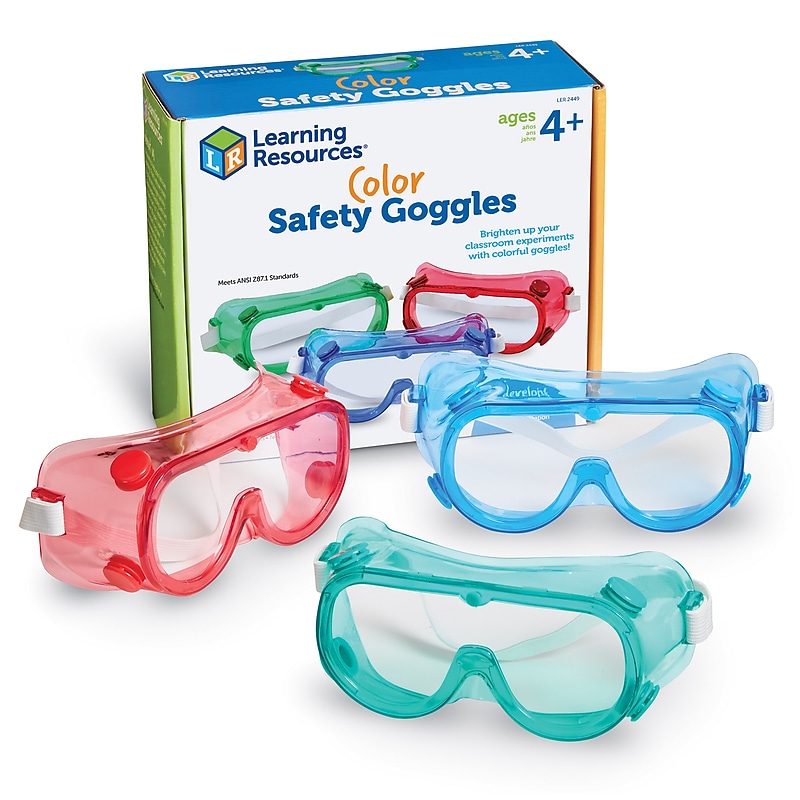 Learning Resources Colored Safety Goggles, Set of 6 (LER2449) image 1