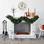 Nearly Natural 6-ft White Mountain Pine Artificial Garland with 35 White Warm LED Lights and Pinecones (W1101)~#|#~A968A8C6-22E4-41A6-AD14F63A11F7FDD7_sc7