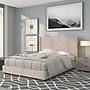 Flash Furniture Riverdale Upholstered Platform Bed in Beige Fabric, Queen (HG35)~#|#~A96C3661-D777-443A-93F8D3AFE78AC47C_sc7