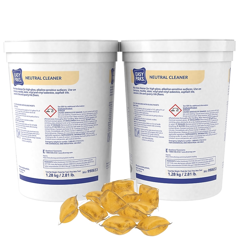 Easy Paks Neutral Cleaner, .5oz Pine Forest Packets, 90/Tub, 2 Tubs/Carton (990653) image 1