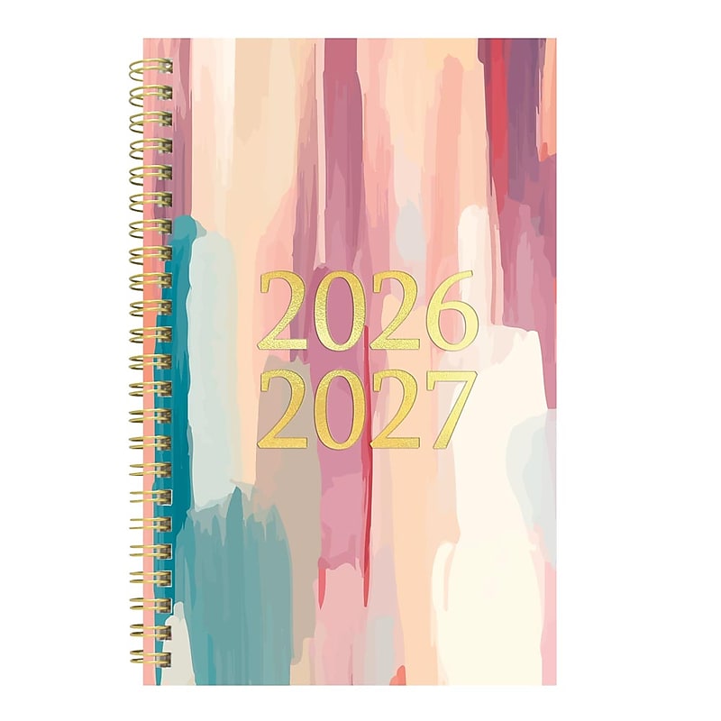 2026-2027 Blueline Academic 8" x 5" Weekly & Monthly Planner, Poly Cover, Splash Waterfalls  (CA114PI.02) image 1
