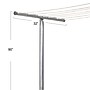 Household Essentials Galvanized Steel One‑Piece T‑Post Clothesline Pole with 32‑Inch Crossbar, Silver (HHT2075-1)~#|#~A97BF554-1C70-4521-AD976CDB36F3B520_sc7