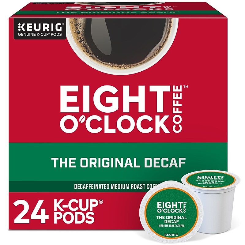 Eight O'Clock Original Blend Decaf Coffee, Medium Roast, Keurig® K-Cup® Pods, 24/Box (06425) image 1