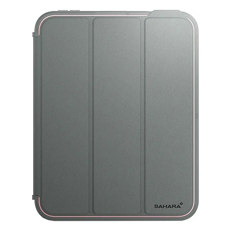 SaharaCase Raider Series TPU 9" Heavy Duty Folio Case for iPad Mini 6th & 7th Generation, Mist Gray/Pink (TB00453) image 1