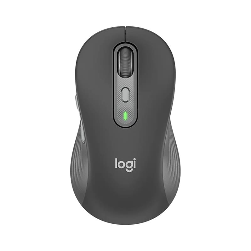 Logitech Signature Plus M750 Wireless Ergonomic Curved Ambidextrous Optical Mouse, Graphite (910-007510) image 1