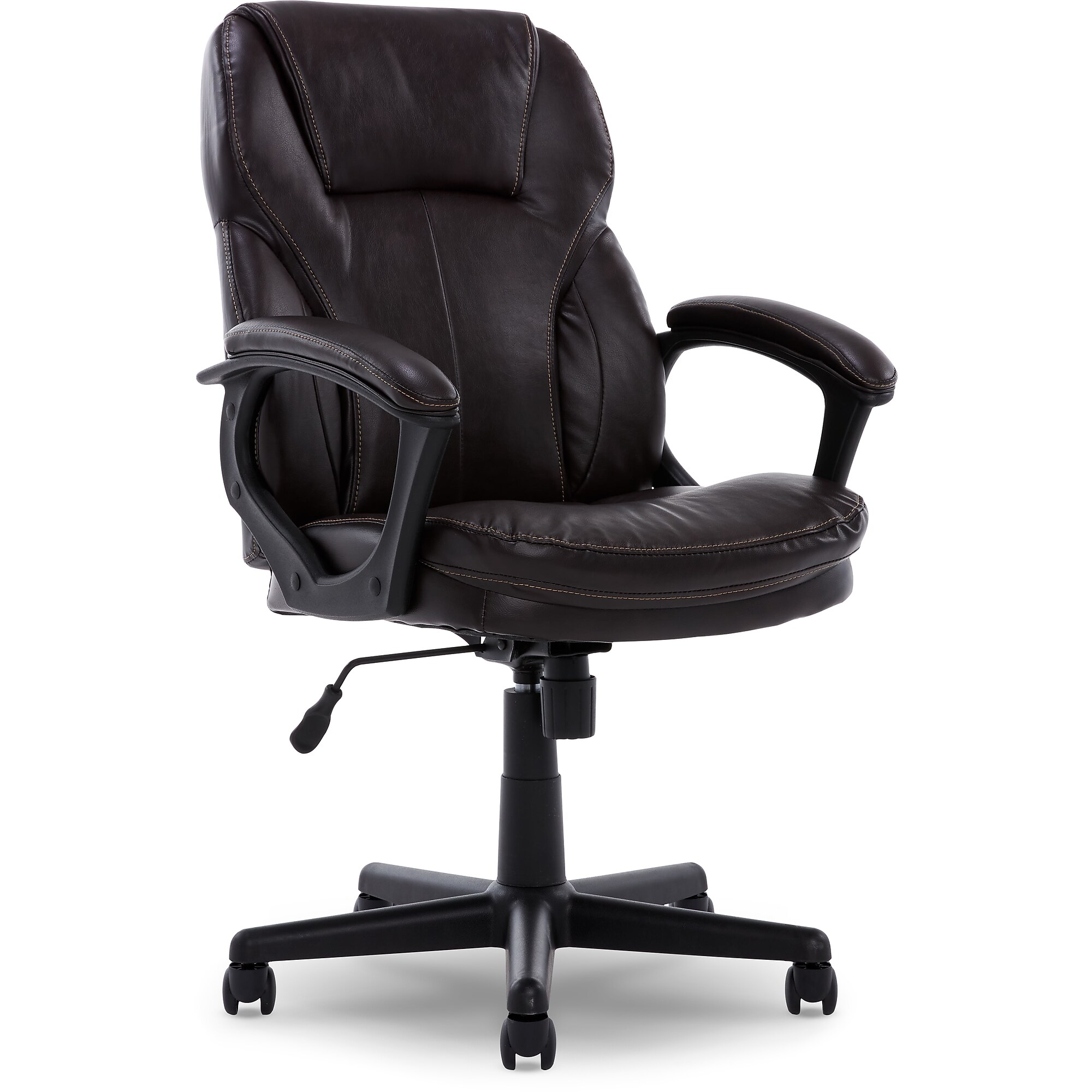 Serta Manager’s Office Chair, Puresoft Faux Leather, Roasted Chestnut Brown (43669OSS) Sansujyuku sansujyuku.com