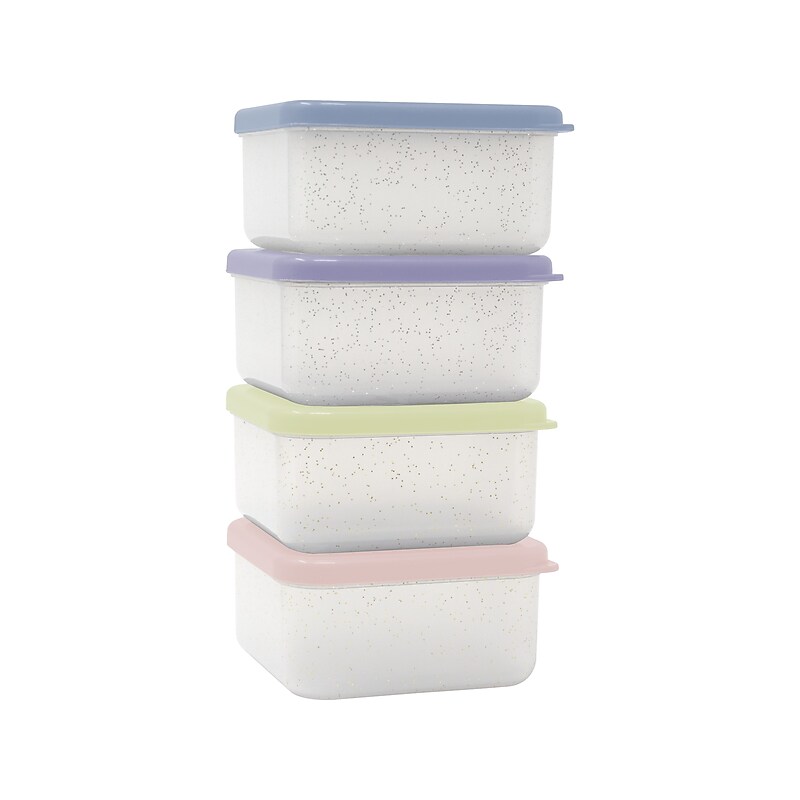 Gourmet Kitchen Snack Containers, Assorted Colors, 4/Set (335271) image 1