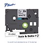 Brother P-touch TZe-231 Laminated Label Maker Tape, 1/2" x 26-2/10', Black on White, 8/Pack (TZe-2318PKB)~#|#~A988F270-DA11-4958-89312C301E472B3D_sc7