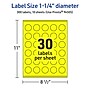 Avery Laser/Inkjet Multipurpose Circle Labels, 1.25" Dia., Neon Yellow, 300/Pack (94505)~#|#~A98E5E7E-1AB0-4302-8704D480E5A2343D_sc7