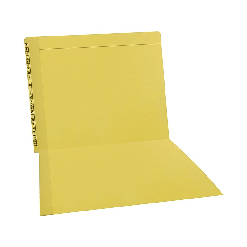 Medical Arts Press Kardex Match Reinforced End Tab File Folder, Straight Cut, Letter-Size, Yellow, 100/Box (F1170-YLW) image 1