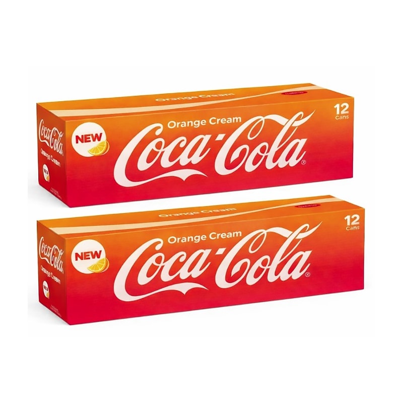 Coca-Cola Orange Cream Soda, 12 oz., 12 Cans/Pack, 2/Packs (49000558845) image 1