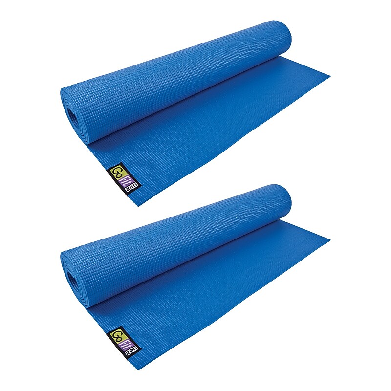 GoFit Yoga Mat, Blue, 2/Pack (KITGOFGFYOGA2PK) image 1