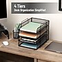 Mind Reader Metal Front Loading Stackable Letter Tray, Letter/Legal Size, Black (BSTACK4-PNK)~#|#~A9A5497C-1036-482E-A205EF48635B9749_sc7