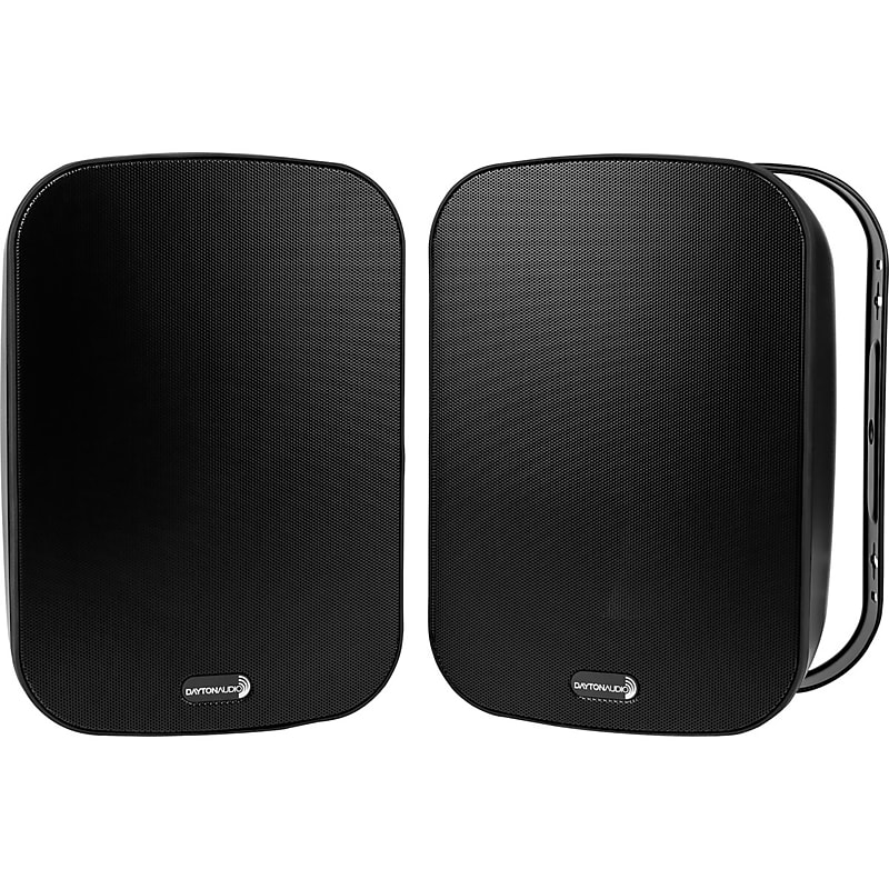 Dayton Audio IO-Series IO65XTB 100W Max Indoor/Outdoor Speaker Set, 2 Count, Black image 1