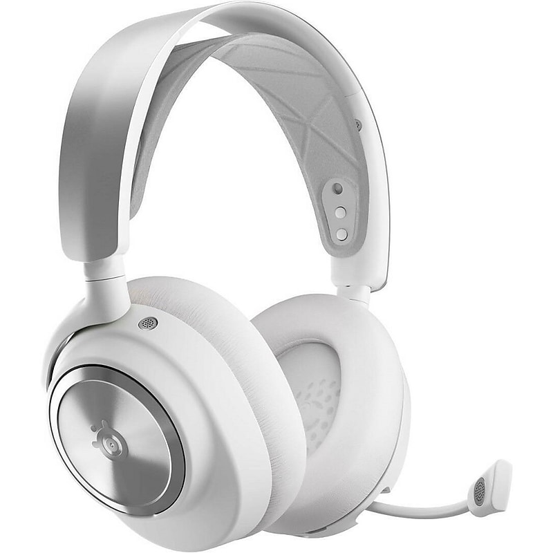 SteelSeries Arctis Nova Pro Wireless Noise Canceling Bluetooth Gaming Headset, USB-C, PC/PlayStation, White (61526) image 1