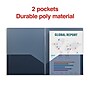 Staples 2 Pocket Plastic Presentation Folder, Letter Size, Navy (ST26384-CC)~#|#~A9AF1457-CE7E-4750-BD0A093A286ACF23_sc7