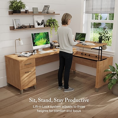 Bush Home Somerset L Shaped Desk with Hutch