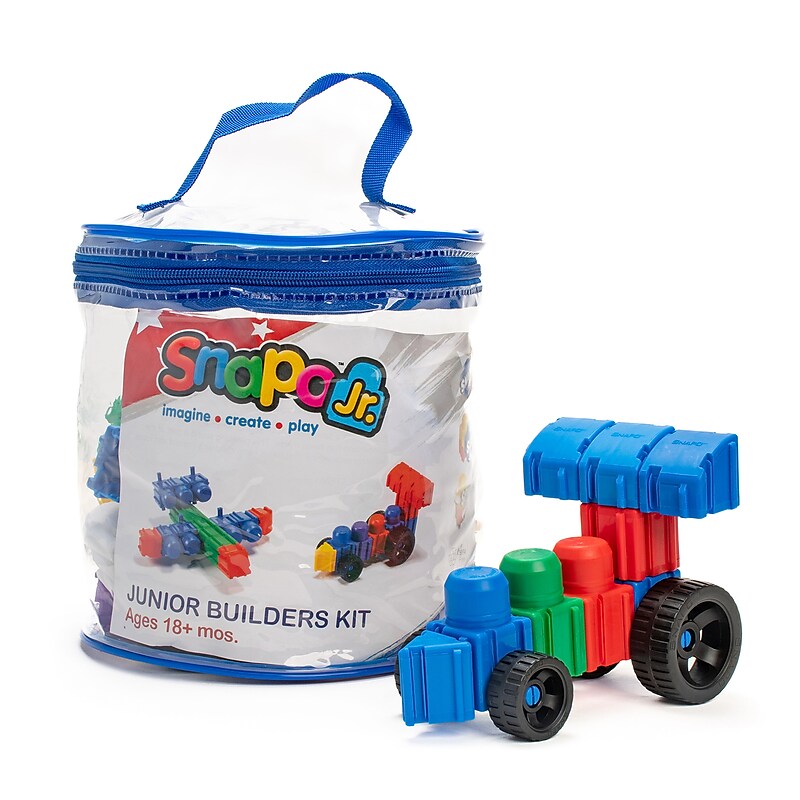 Snapo Jr. Building Blocks Beginner Builder's Kit, 60 Pieces/Set (SNP3260) image 1