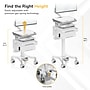 Mount-It! Powered Medical Cart with 2 Lockable Drawers, Power Kit, Monitor Arm, Scanner & Wipes Holders, White/Gray (MI-16066)~#|#~A9B160A4-A3AF-4E7A-9DE01B3BDBC8D95D_sc7