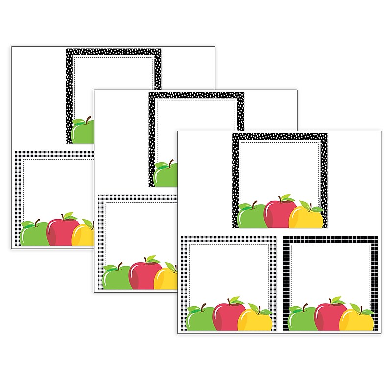 Creative Teaching Press Apple Time Apple Cards Designer Cut-Outs, 36/Pack, 3 Packs/Bundle (CTP11054-3) image 1