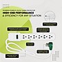 GoGreen Power 6 Outlet Surge Protector, 2.5' Cord, White (GG-16103MS)~#|#~A9B94411-7D65-4B22-9E208FC6266DC3F4_sc7