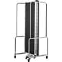 National Public Seating Robo Series 5-Panel Folding Mobile Room Divider, 72"H x 118"W, Black Fabric (RDG6-5PT10)~#|#~A9B96805-34EE-435C-835475D013716752_sc7