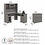 Bush Furniture Cabot 60"W L Shaped Computer Desk with Hutch and Lateral File Cabinet, Modern Gray (CAB005MG)~#|#~A9BDB088-7A08-4A7A-A01FD9351903628E_sc7