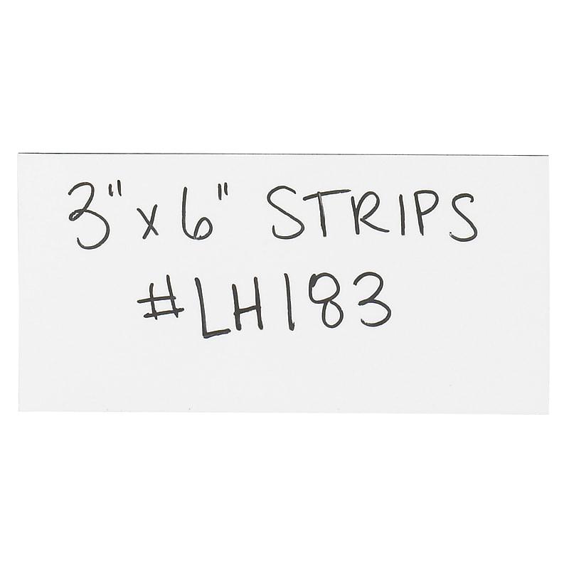 Warehouse Magnetic Strip Labels, 3" x 6", White, 25/Carton (LH183) image 1