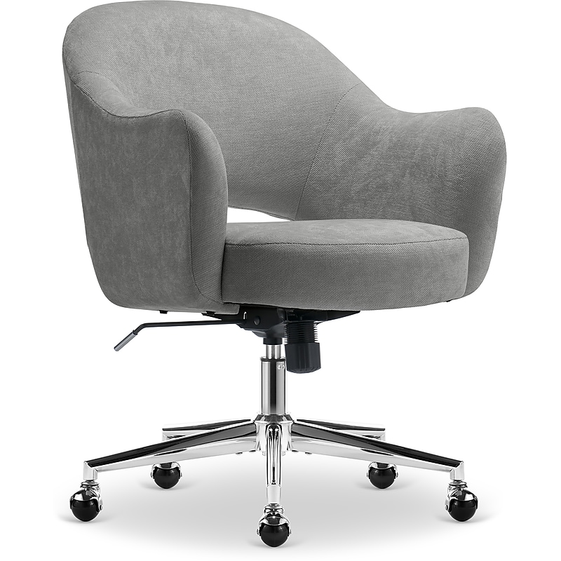 Serta Mia Ergonomic Fabric Swivel Computer and Desk Chair, Gray (CCHR10009B) image 1