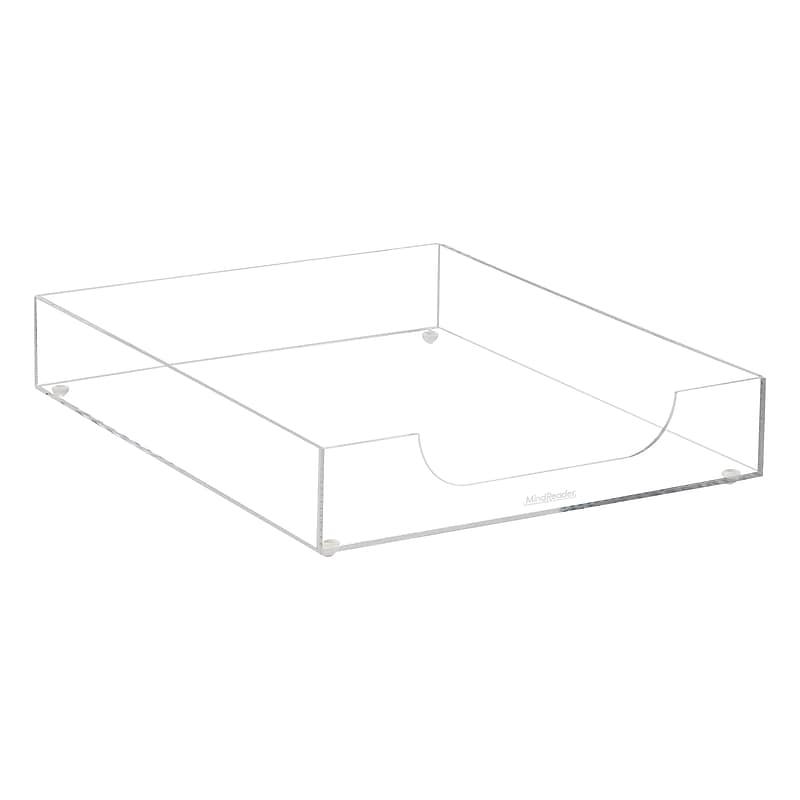 Mind Reader Acrylic Desk Tray, Clear (ATRAY-CLR) image 1