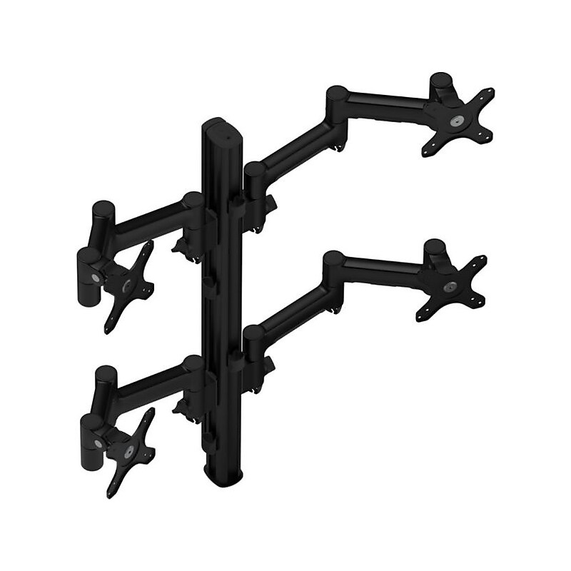Atdec Adjustable Quad-Arm Monitor Mount, Up to 30" Monitor, Black (AWMS-4-4675-H-B) image 1