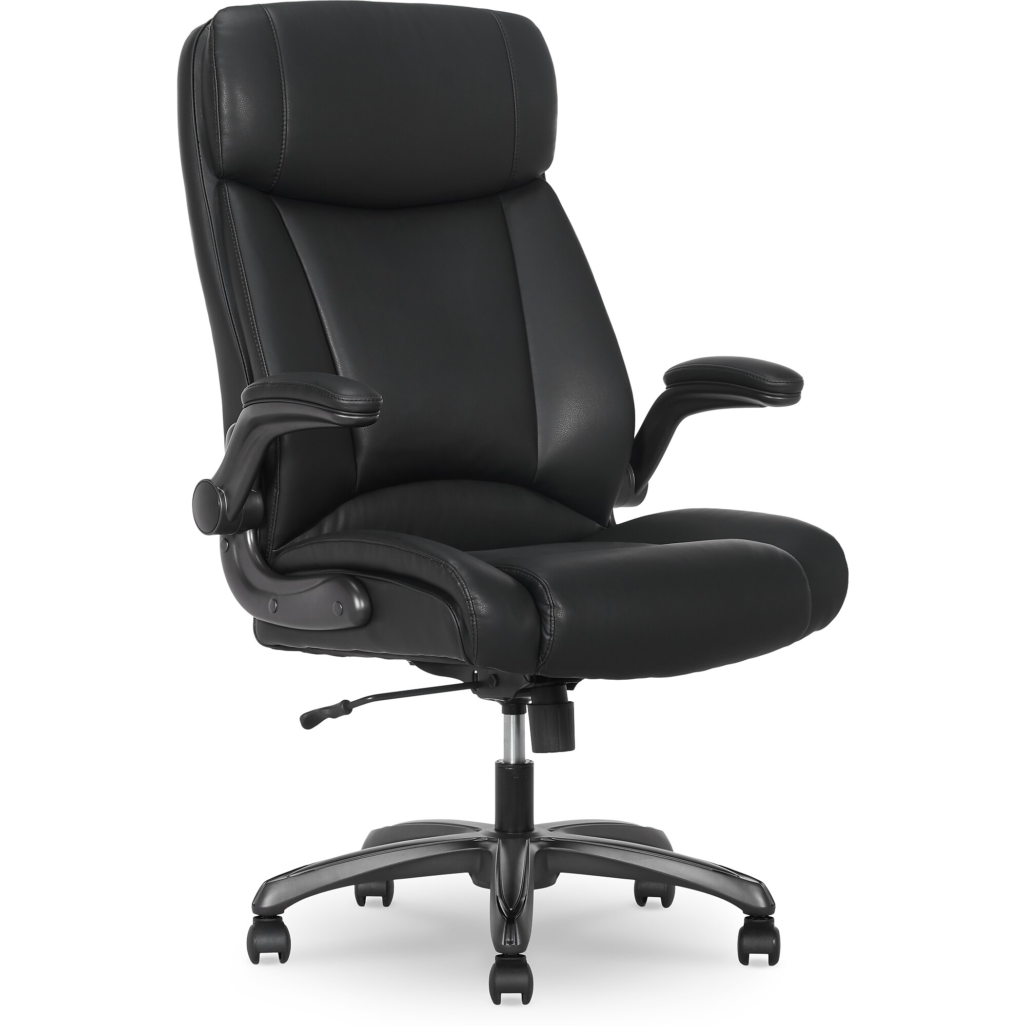 Serta Torrington Ergonomic Polyurethane Big & Tall Chair, 400 lb. Capacity, Black (52399-BLK) Simolary simolary.com