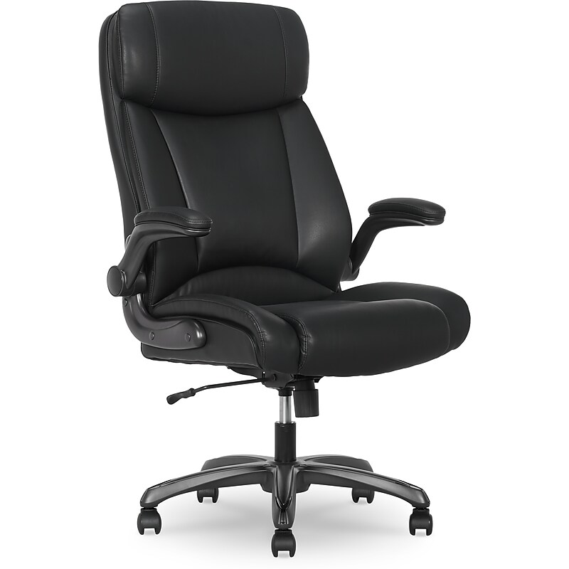 Serta Torrington Ergonomic Polyurethane Big & Tall Chair, 400 lb. Capacity, Black (52399-BLK) image 1
