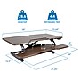 Mount-It! 38"W Electric Rectangular Adjustable Standing Desk Converter, Dark Walnut (MI-8011)~#|#~A9D4CDD0-2D1A-4E73-BAEF51F725185928_sc7