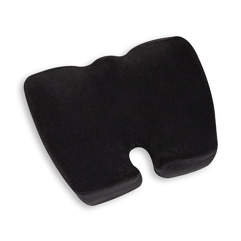 Mind Reader Memory Foam Office Chair Ergonomic Orthopedic Cushion, Black (ORTHOCUSH-BLK) image 1