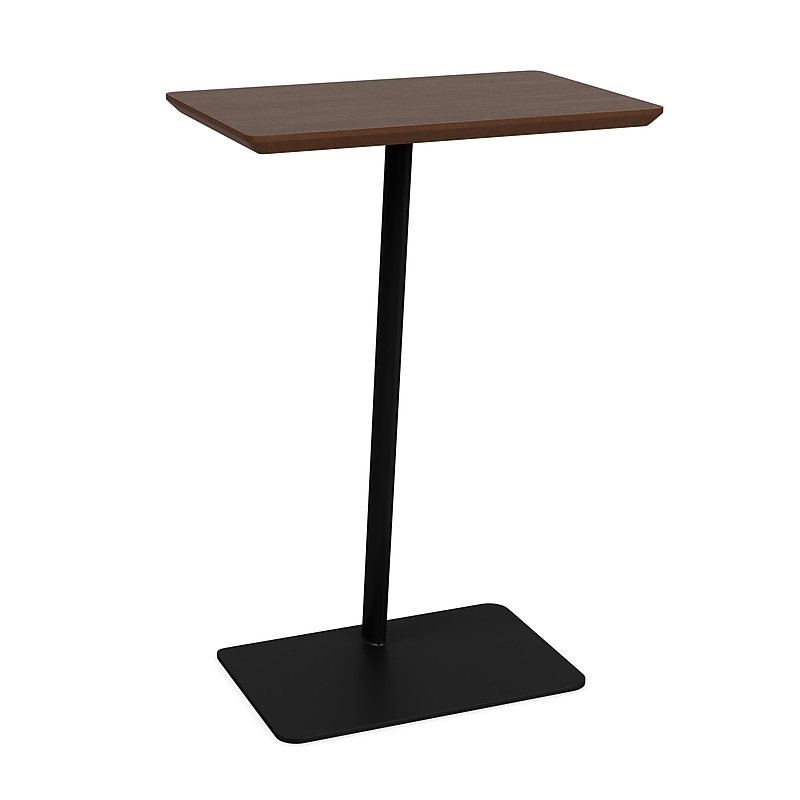 Lesro Willow 18"W x 12"D Laminate Side Table, Riftwood Walnut/Black (WL0080.SBK.TRW) image 1