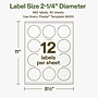 Avery Hemp Round Laser/Inkjet Multipurpose Labels, 2-1/4" Dia, Off-White (960/Box)~#|#~A9D5E49C-F6BB-4212-B3DC31E8C4C7F334_sc7