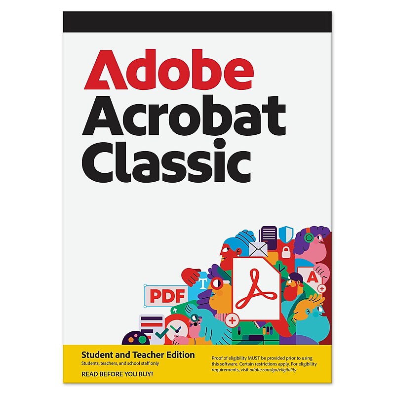 Acrobat Classic: Student and Teacher Edition for 1 User, Windows and Mac, Download (30006797) image 1