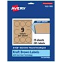 Avery Laser/Inkjet Multipurpose Labels, 2.5" x ", Kraft Brown, 225/Pack (94516)~#|#~A9DDDA02-27F2-4FD9-B0D6F7077DDBB227_sc7